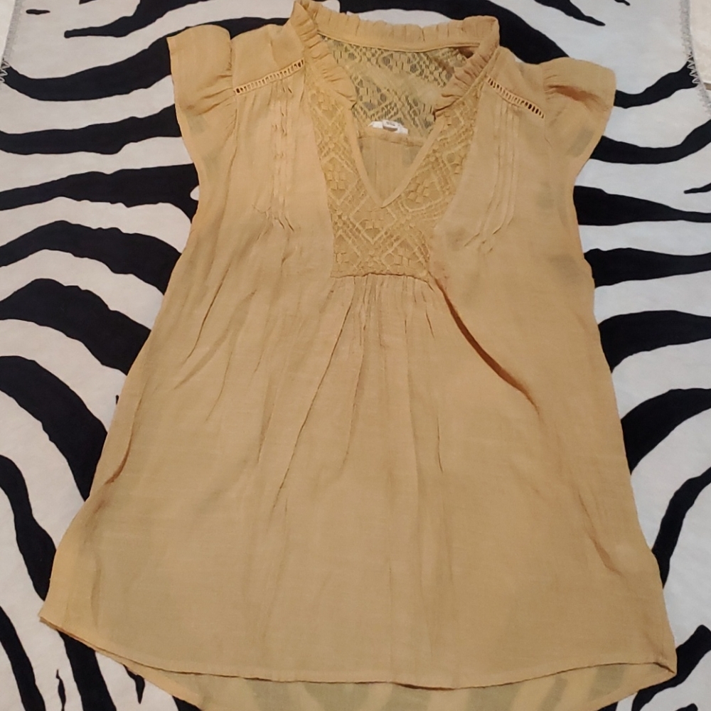 E&M mustard yellow Top